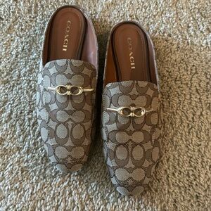 Coach Sienna Slides Slip On in Signature Jacquard Women’s Size 9.5